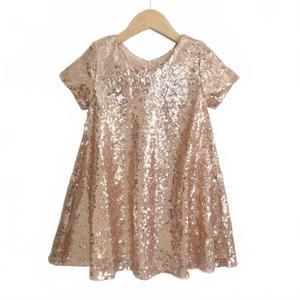 NEW CARKEN DESIGN girl's sequin dress in rose gold